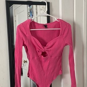 Pink long sleeve top
